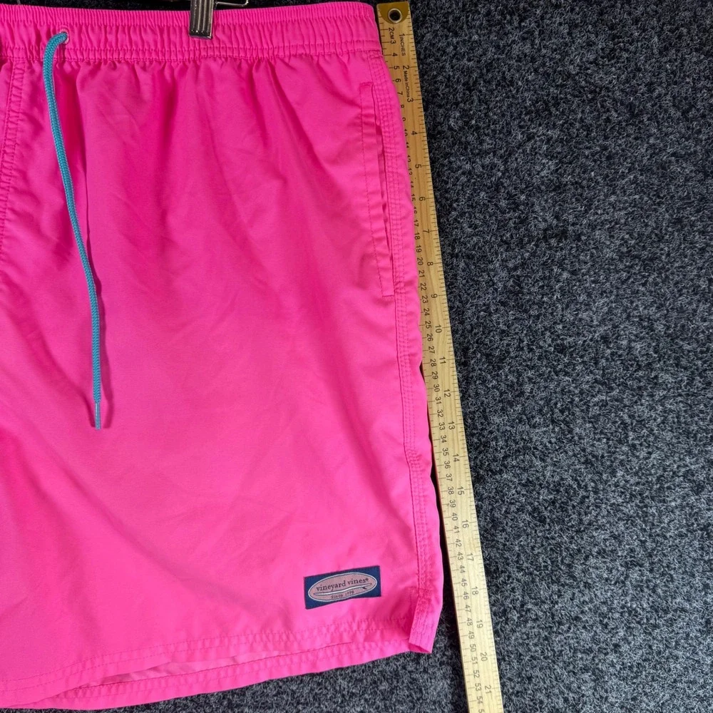Vineyard Vines Mens XXL Neon Pink Board Shorts Swim Trunks Mesh Lined Preppy